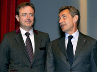 Foto: Bart De Wever en Nicolas Sarkozy © Belga Image